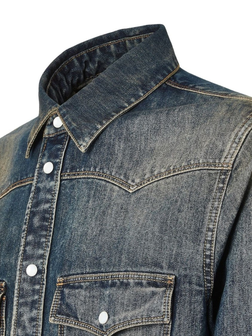 Fendi Classic Structured Collar Denim Jacket