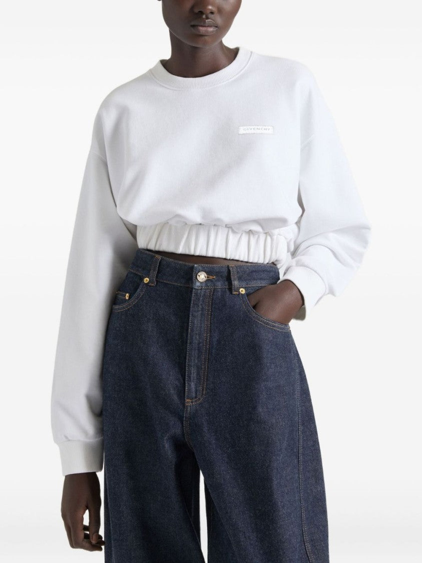 Givenchy Cropped Sweatshirt With Elasticated Waistband