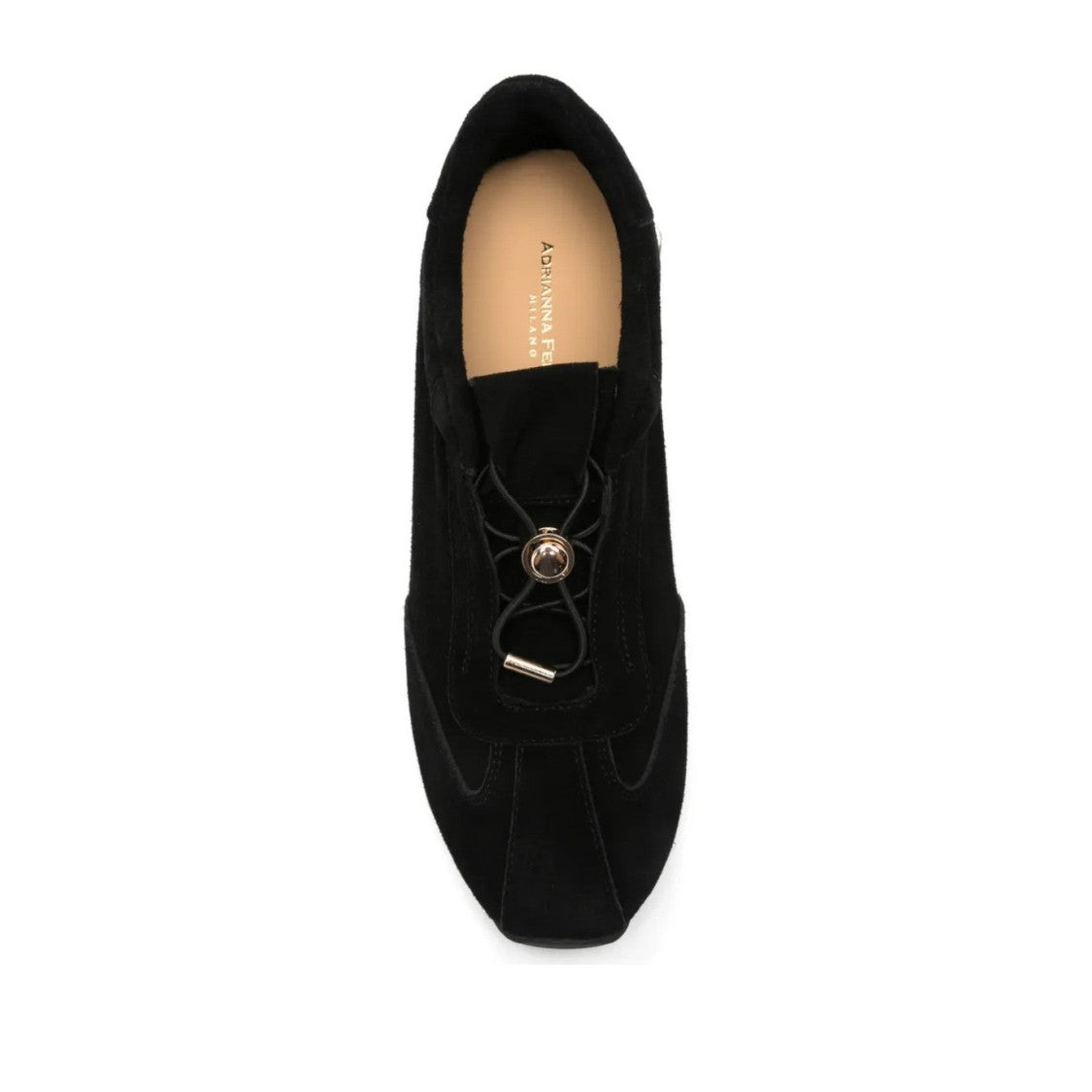Adrianna Feretti Black Suede Wedge Sneakers