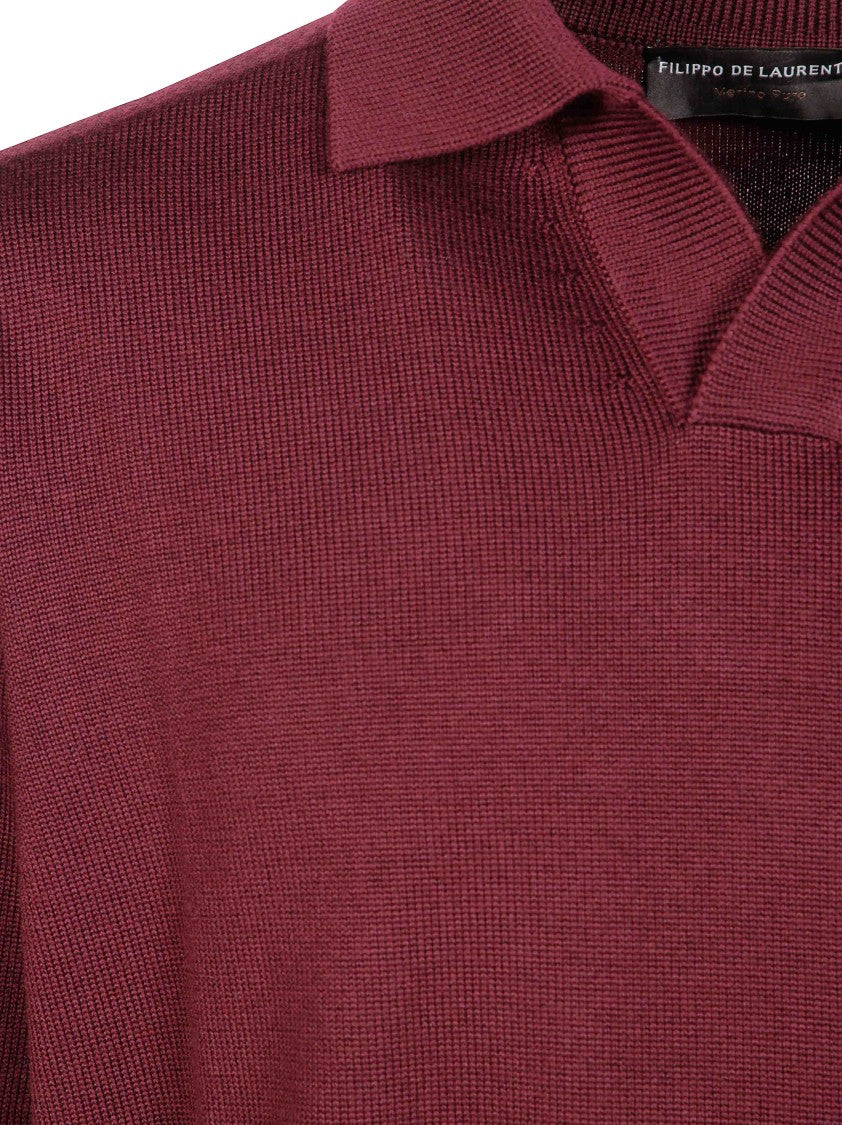 Filippo De Laurentiis F8 Long-Sleeve Knit Polo Sweater