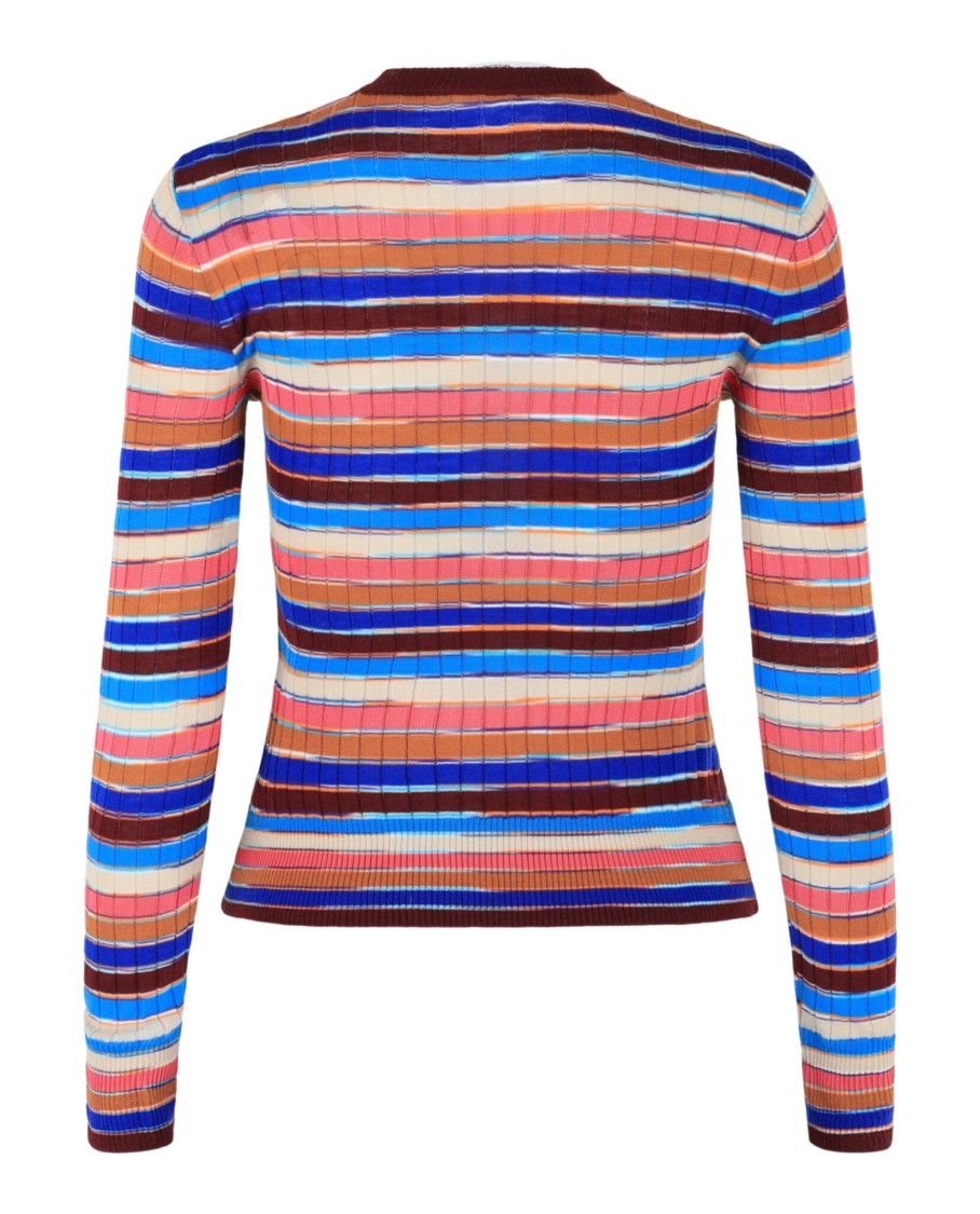 M Missoni Striped Crewneck Sweater