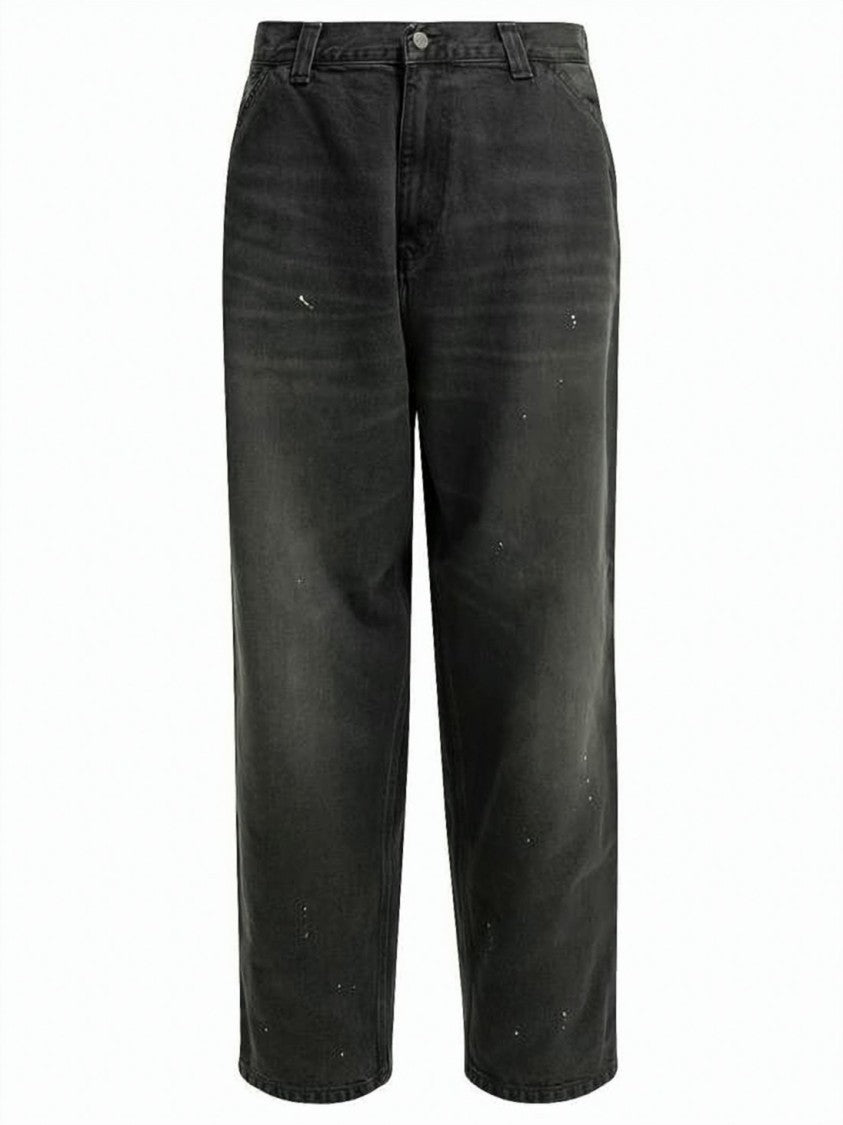 Carhartt Wip Relaxed Straight-Leg Denim Pants With Subtle Paint Splatter