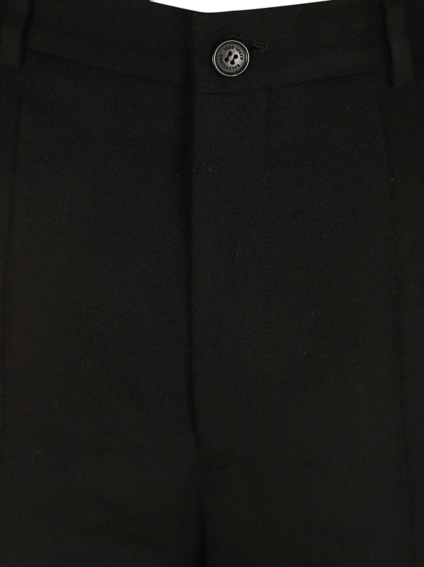 Balenciaga Tailored Black Trousers With Subtle Pleats
