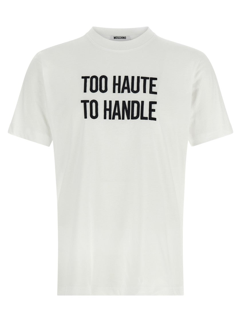 Moschino Cotton Jersey T-Shirt With Bold Embroidery