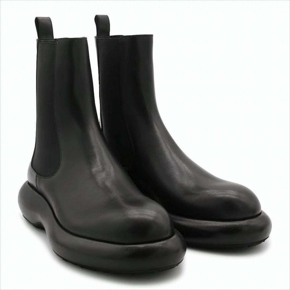 Jil Sander Black Cowhide Leather Boots With Sole