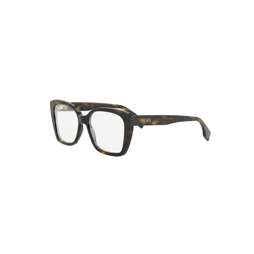 Fendi Fe50127i Oversized Square Tortoiseshell Frame Eyeglasses