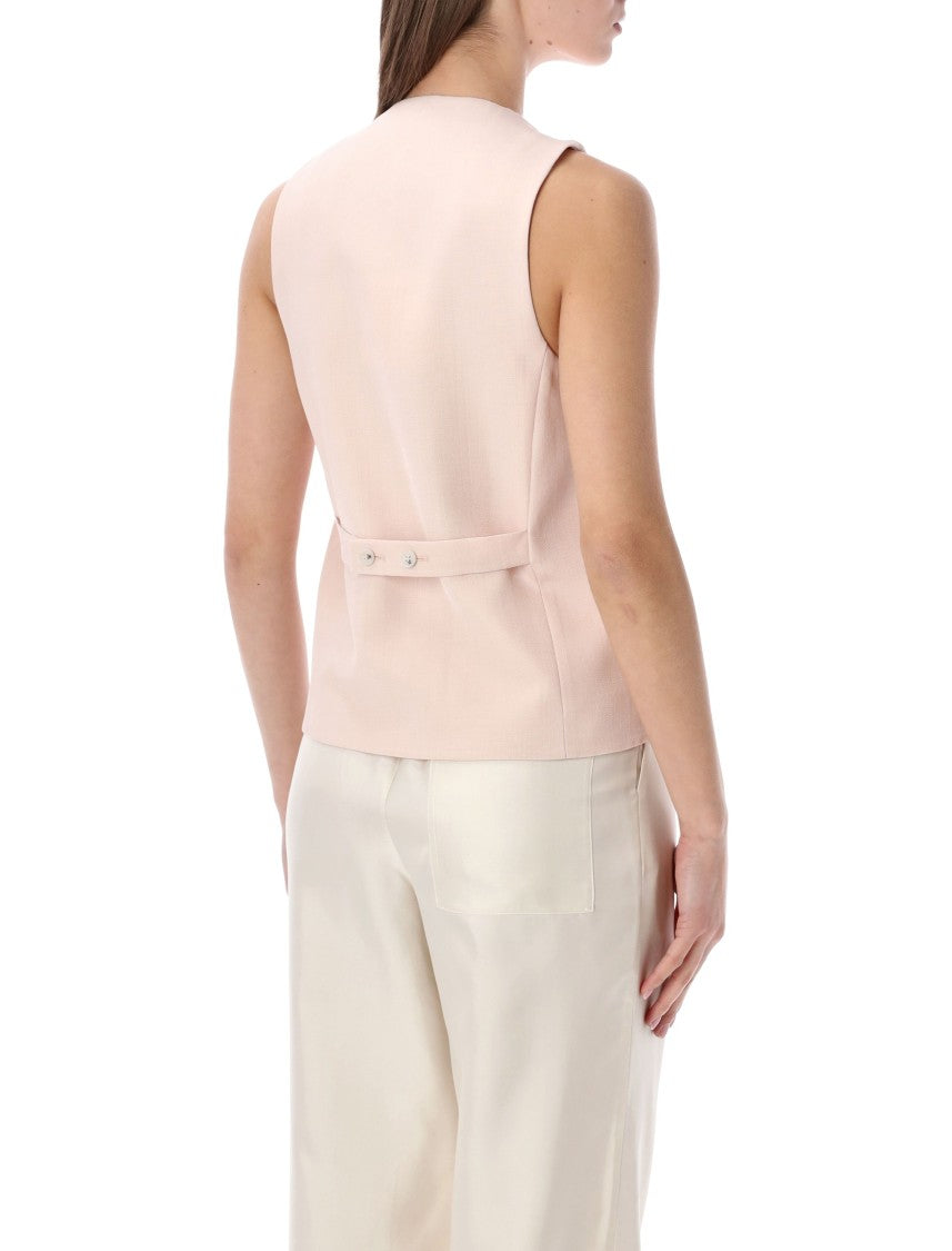 Loulou Studio Paco Tailored Structured Sleeveless Vest