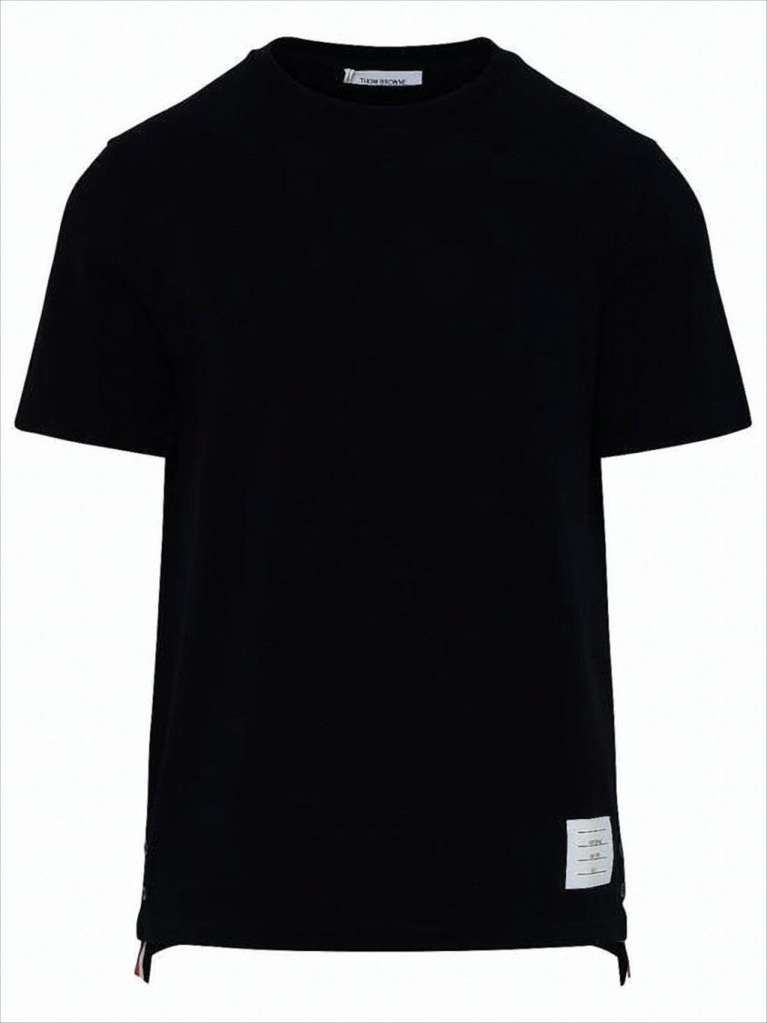 Thom Browne Short-Sleeved T-Shirt With Contrasting Stripe Design