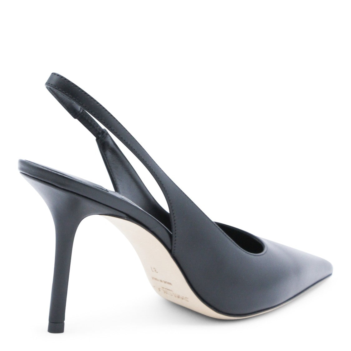 Jimmy Choo Love Black Pointed Toe Slingback Leather Pumps