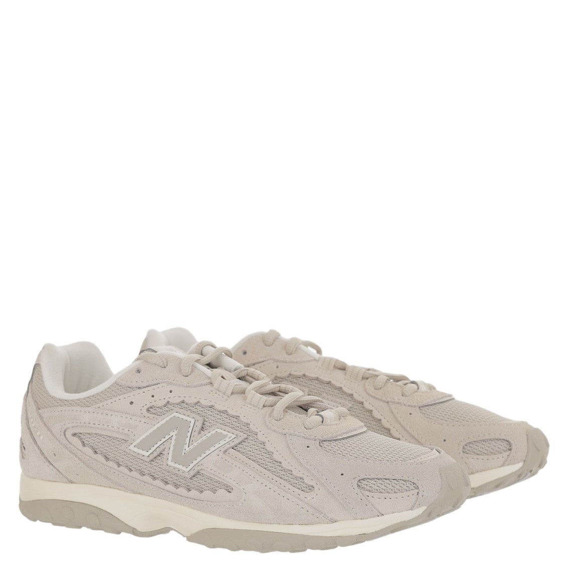 New Balance Beige 204L Panel Suede Mesh Sneakers