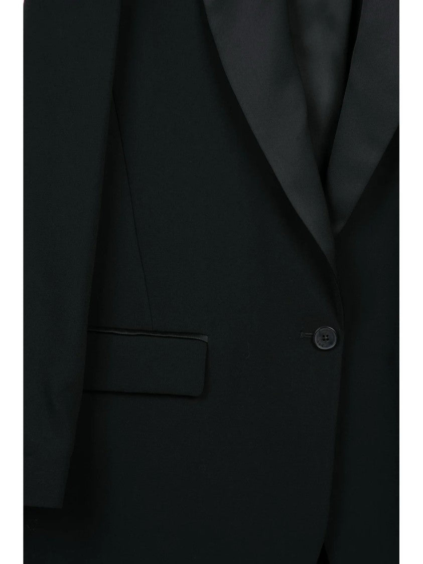 Marella Art.365 Tailored Black Jacket With Single-Button Closure And Elegant Detailing
