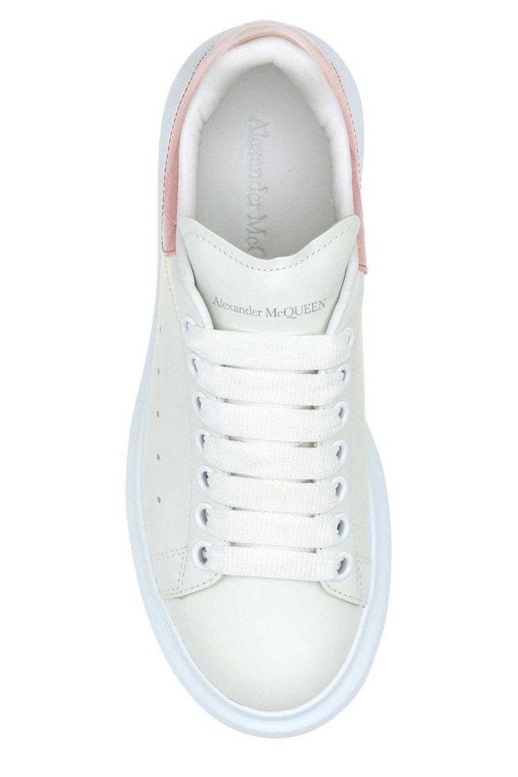 Alexander Mcqueen White Calf Leather Sneakers With Sole