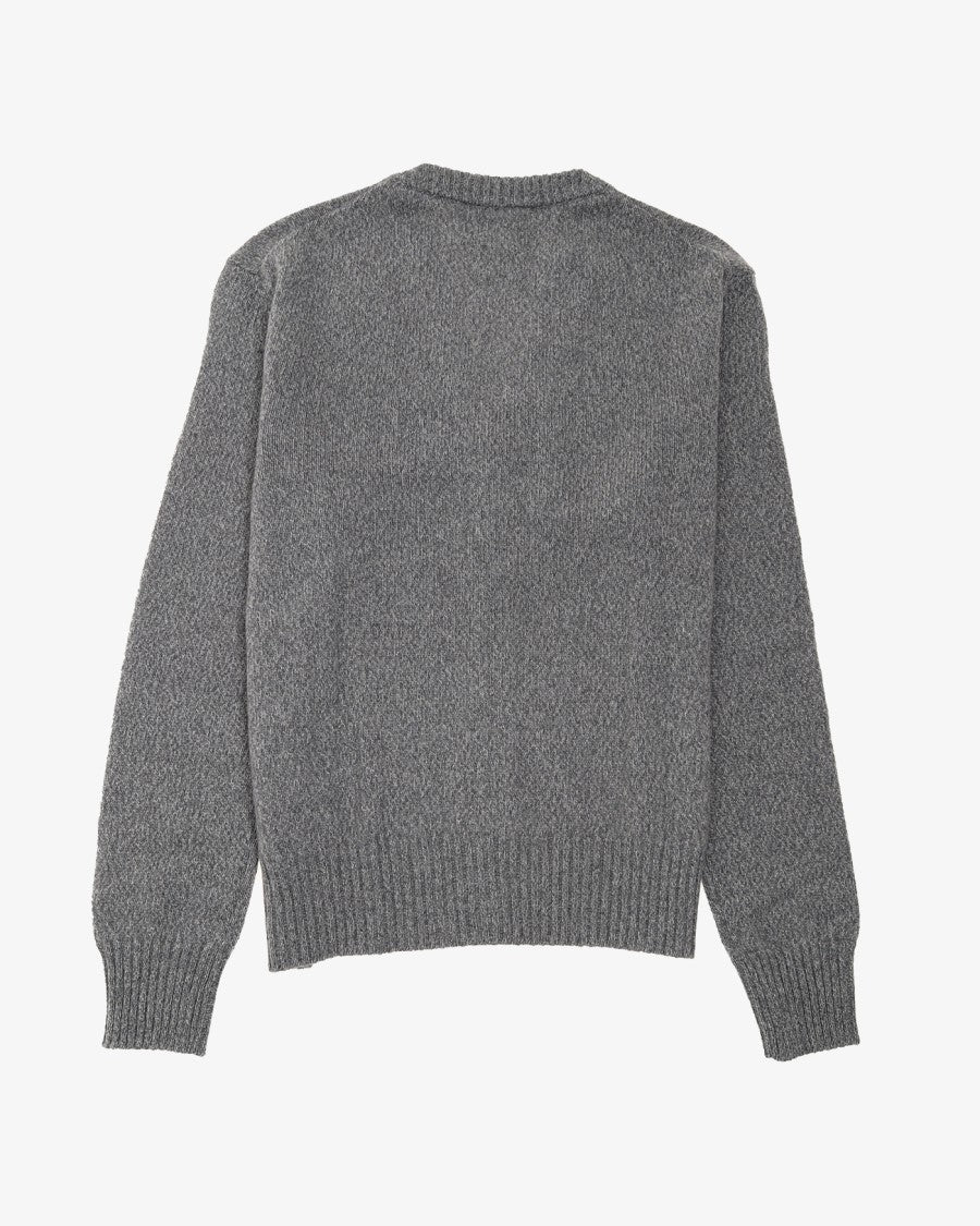 Ami V-Neck Cashmere Cardigan With Tonal Logo Embroidery