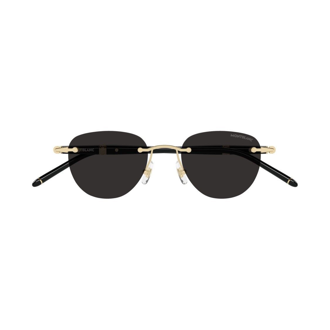 Montblanc Rimless Sunglasses With Gold Accents