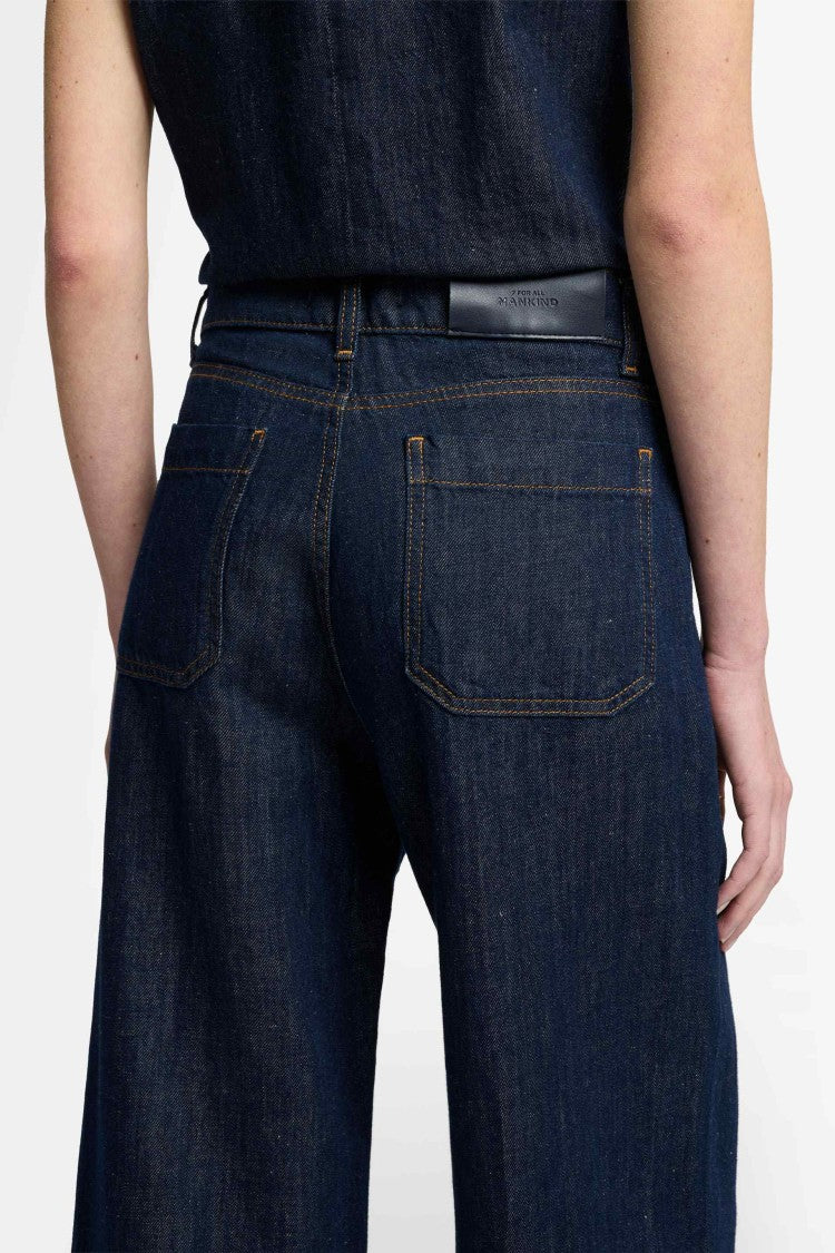 7 For All Mankind Utility Pocket Wide-Leg Denim Pants