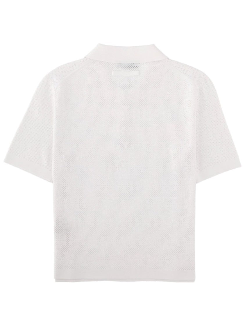 Tory Burch Pointelle Short-Sleeved Viscose-Blend Polo Shirt