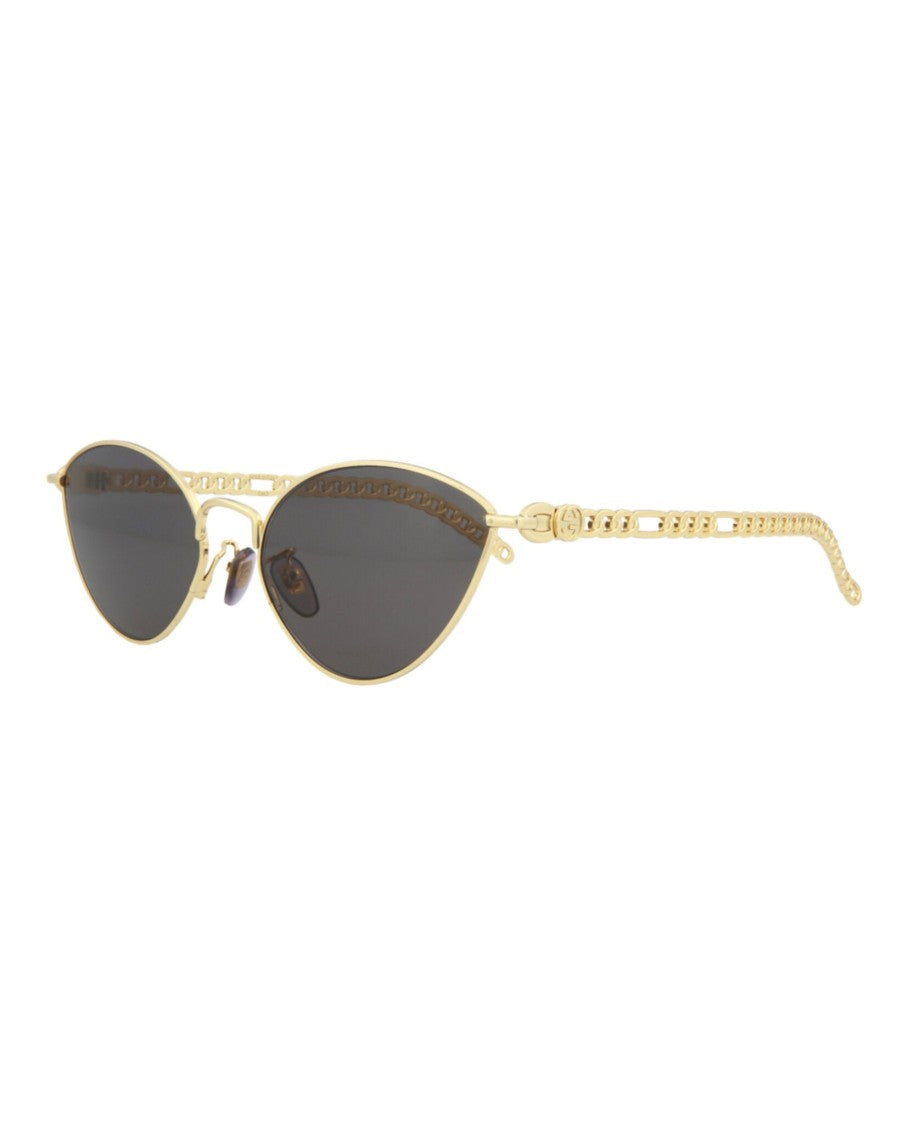 Gucci Cat Eye-Frame Metal Sunglasses