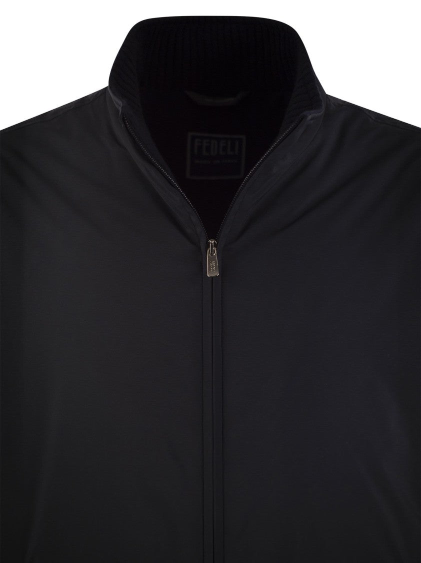 Fedeli Bomber Jacket In Technical Fabric