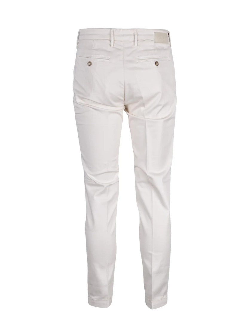 Re-Hash White Cotton-Blend Stretch Pants