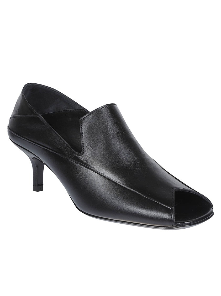 Iro Doll Black Leather Kitten Heel Pumps