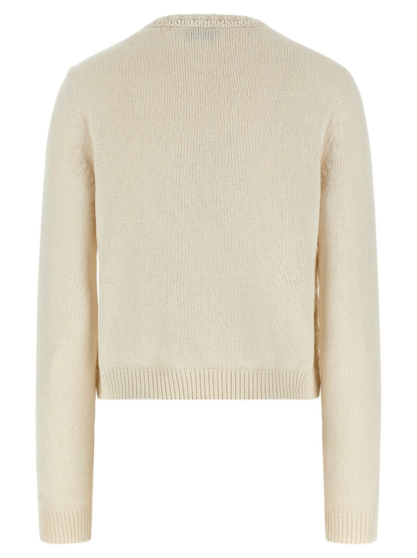 Moncler Geometric Quilted Cardigan With Goose Feather Padding