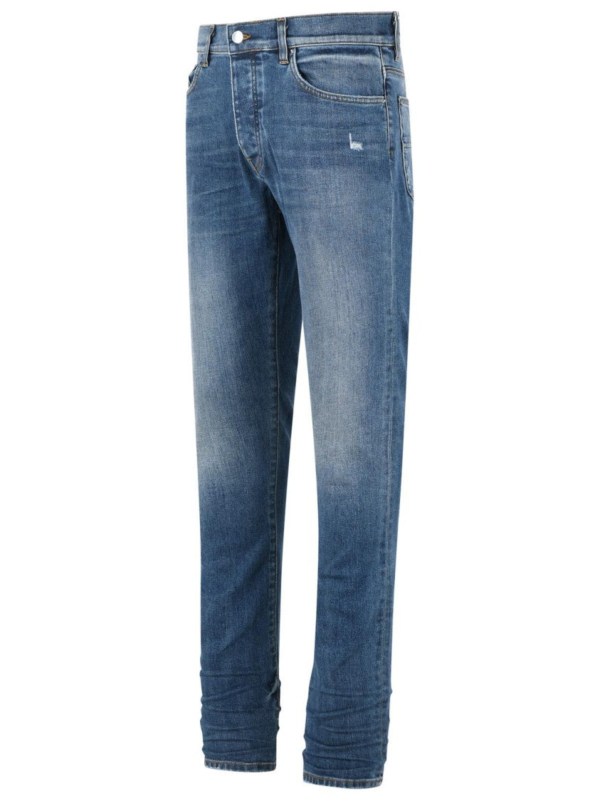 Amiri 'Stack' Blue Cotton Jeans
