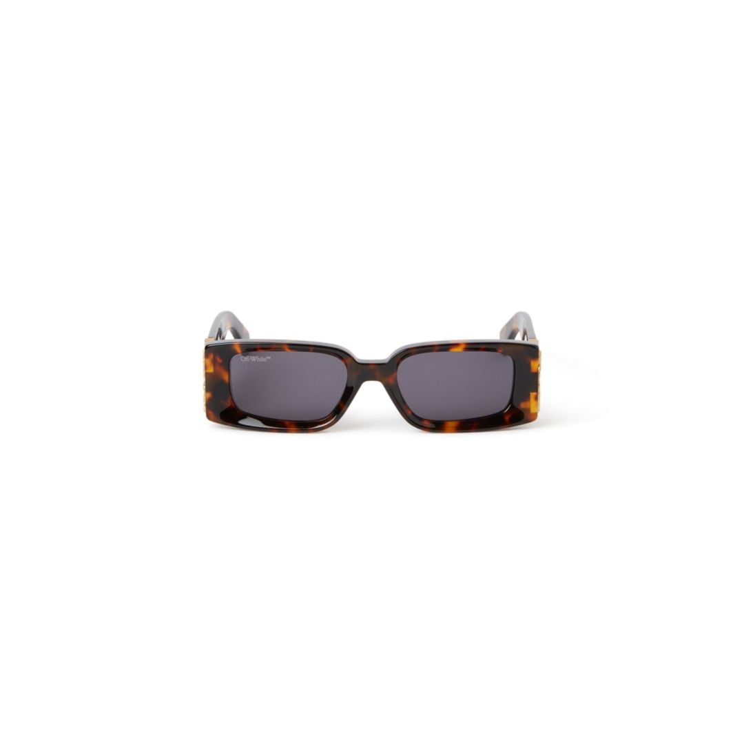 Off-White Tortoiseshell Oeri098 Roma Acetate Rectangular Sunglasses