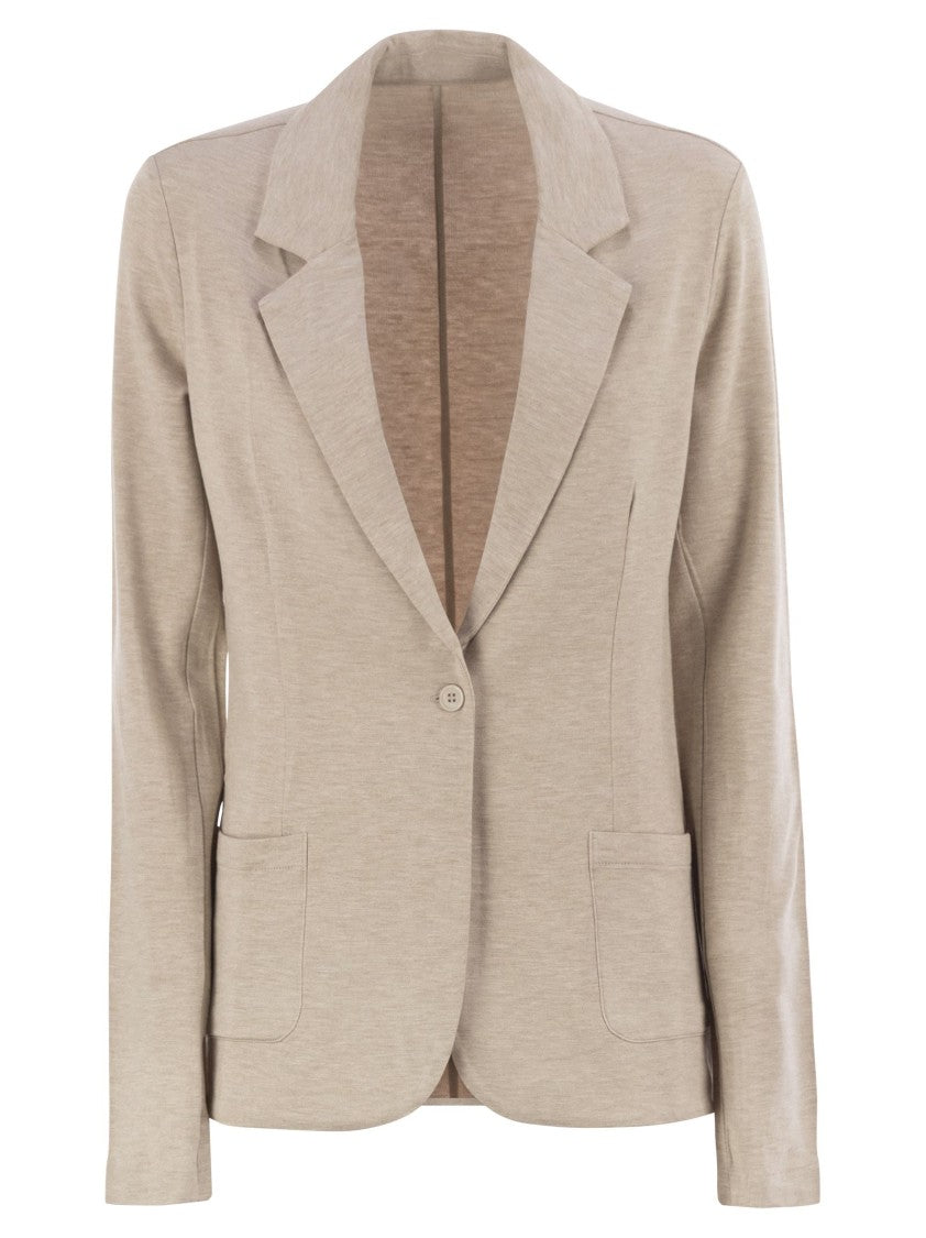 Majestic Slim-Fit Jacket With Single Button Closure