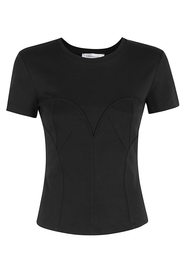 Blumarine Fitted Bustier T-Shirt With Embossed Seams