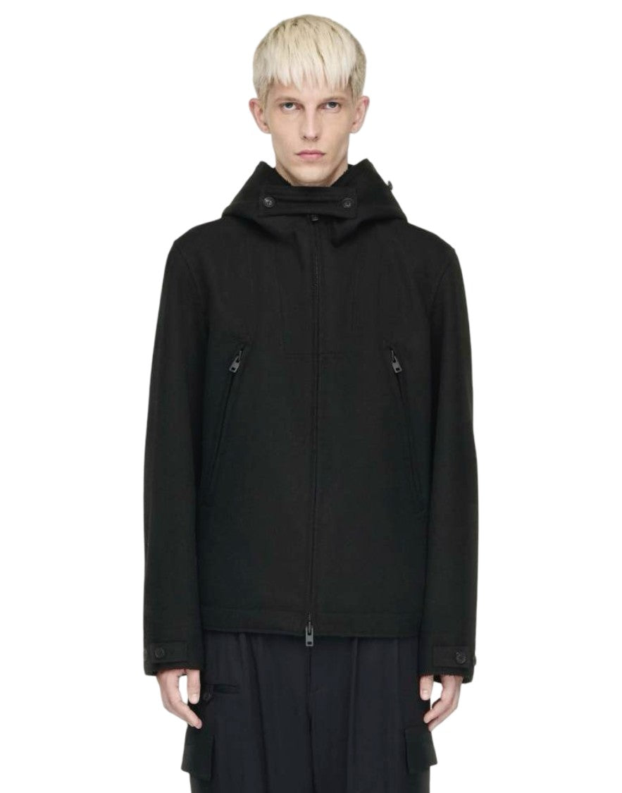 Y-3 Giacca Melton Lana Nero