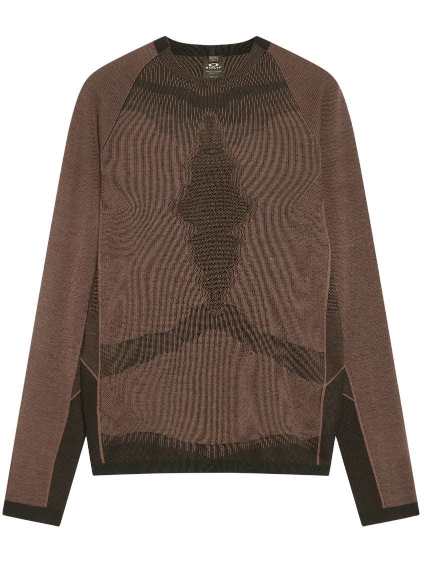 Oakley Latitude Veil Knitted Baselaye Geometric Design Sweater