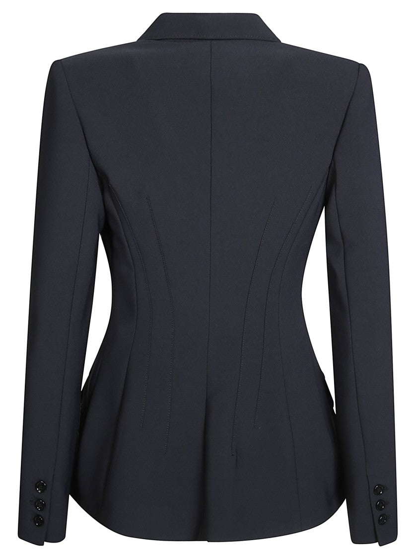 Elisabetta Franchi Chain Detail Double-Breasted Tailored Blazer