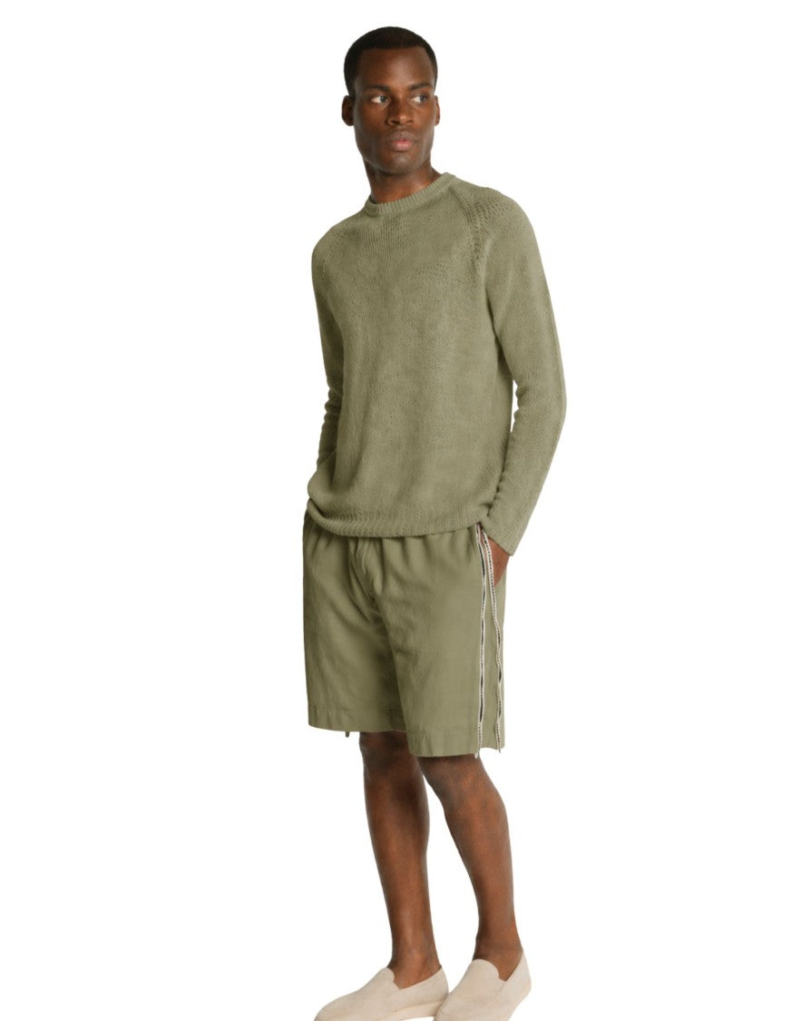Origin Of Line Olive Raglan Sleeve Hemp Knit Top