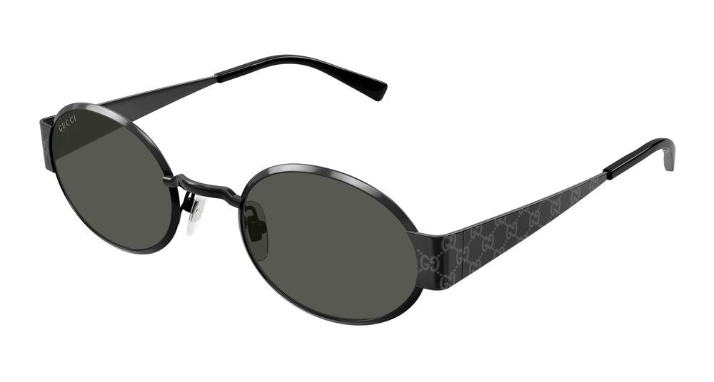 Gucci Ruthenium Round Frame Sunglasses