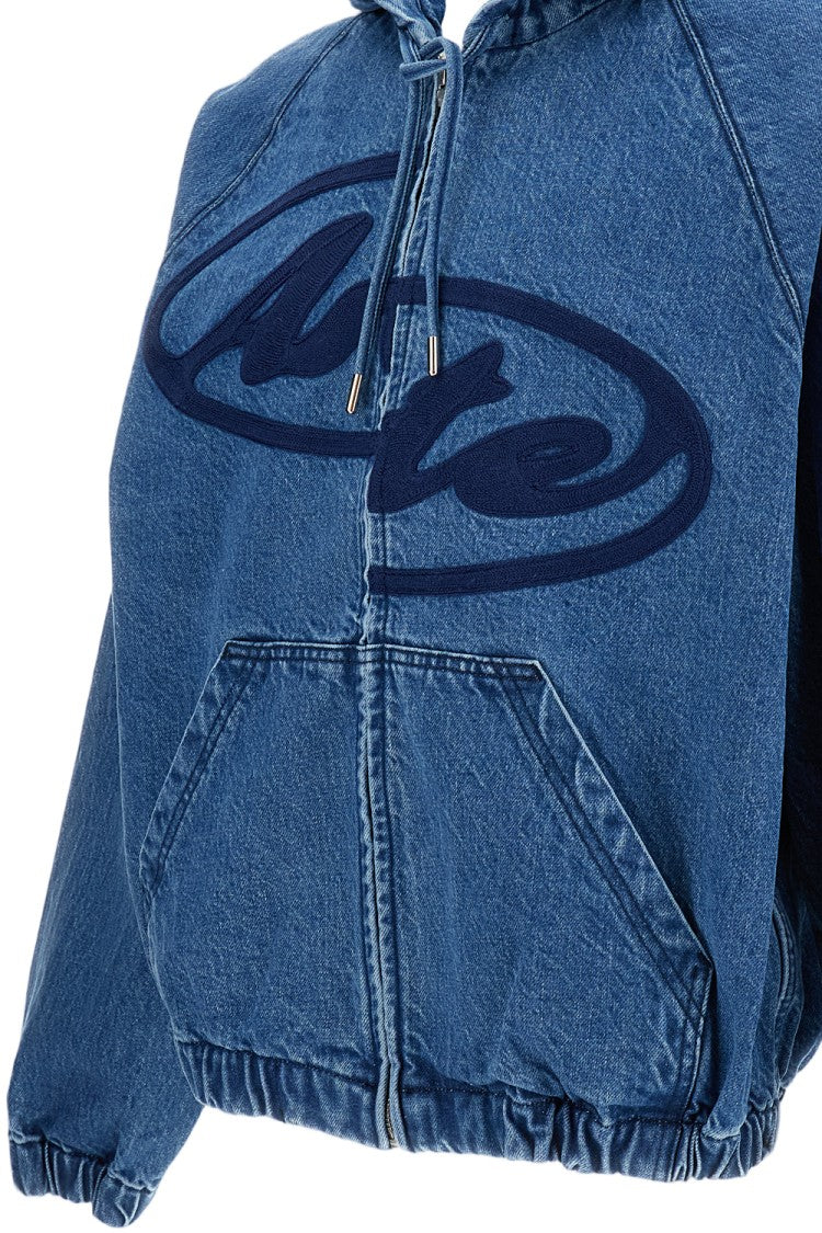 Arte Antwerp Split Logo Denim Hood Jacket