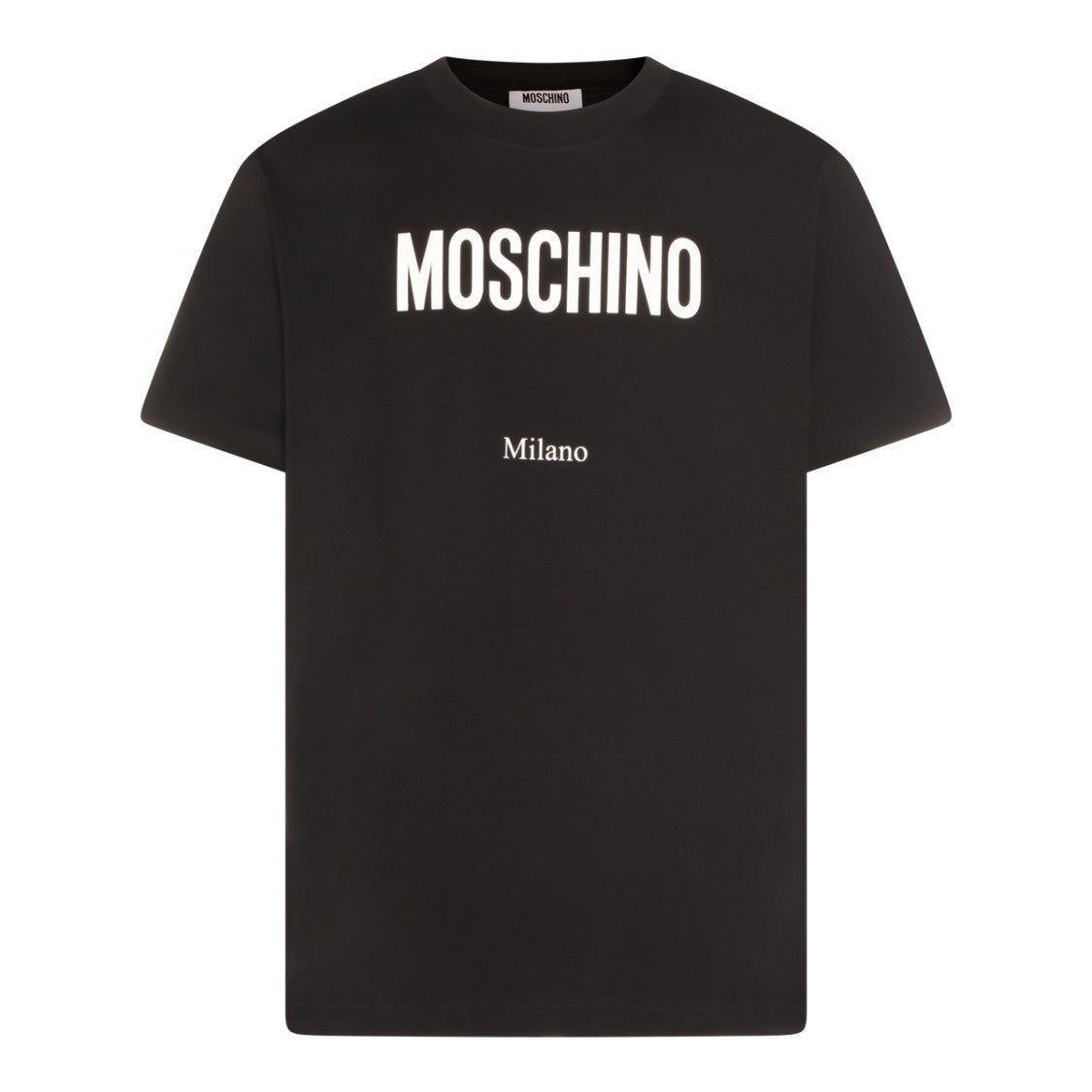 Moschino Minimalist Black T-Shirt With Striking White Typography
