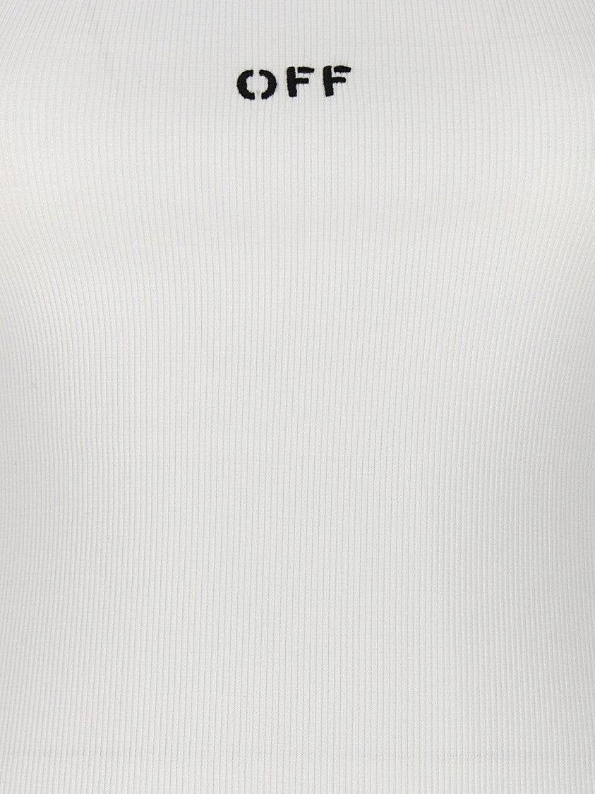 Off-White Logo Midi Dress – White