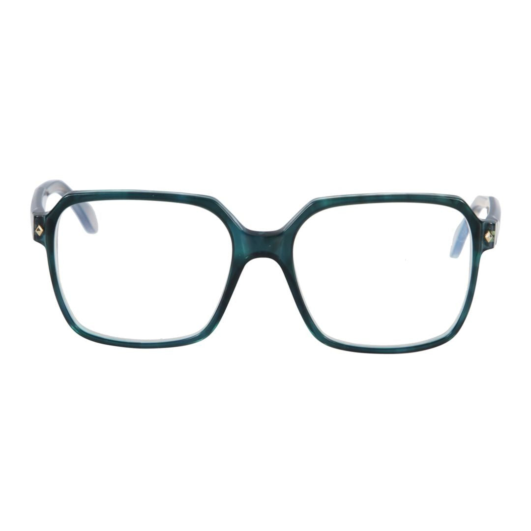 Kador Lisa Glamour/N Oversized Square Frame Eyeglasses In Translucent Deep Green