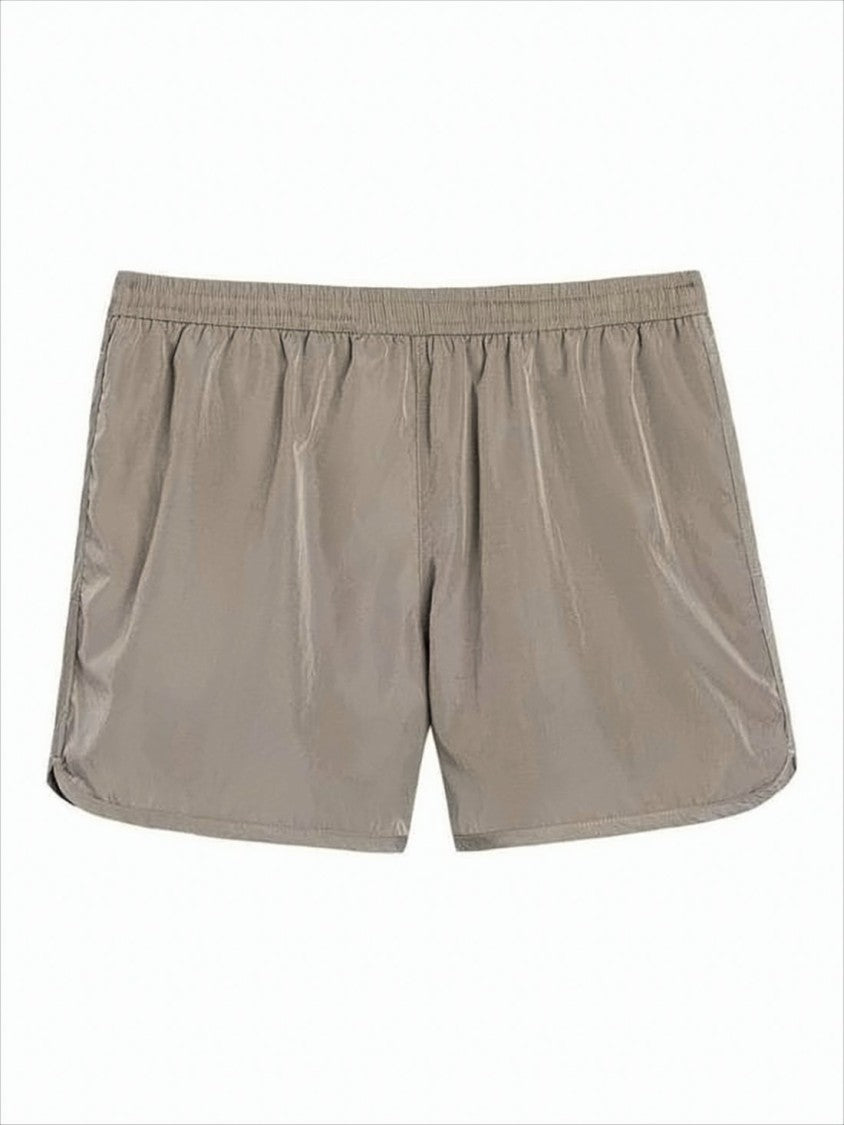 Ami Streamlined Swim Shorts With Elastic Waistband And Heart Detail