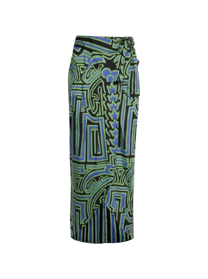 Johanna Ortiz Dialecto Tropical Wrap Skirt