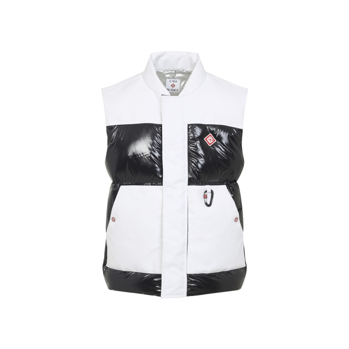 Casablanca Color-Block Sleeveless Vest With Glossy And Matte Textures