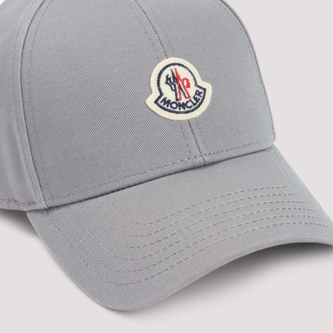 Moncler Pastel Grey Cotton Baseball Cap