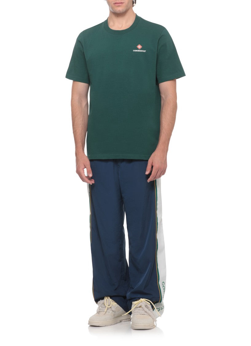 Casablanca Green Embossed Logo T-Shirt