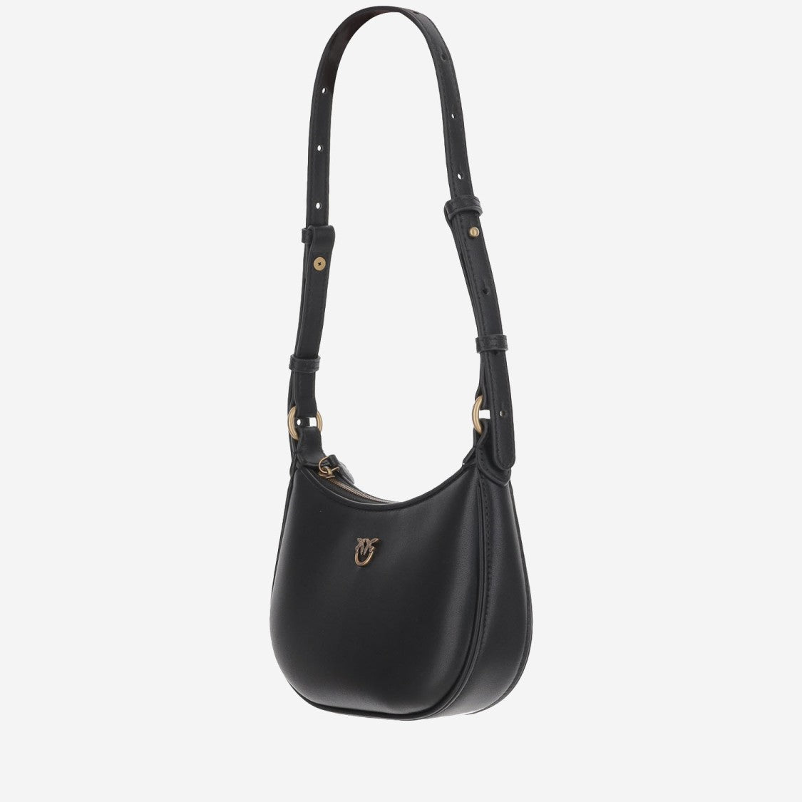 Pinko Baby Half Moon Leather Shoulder Bag