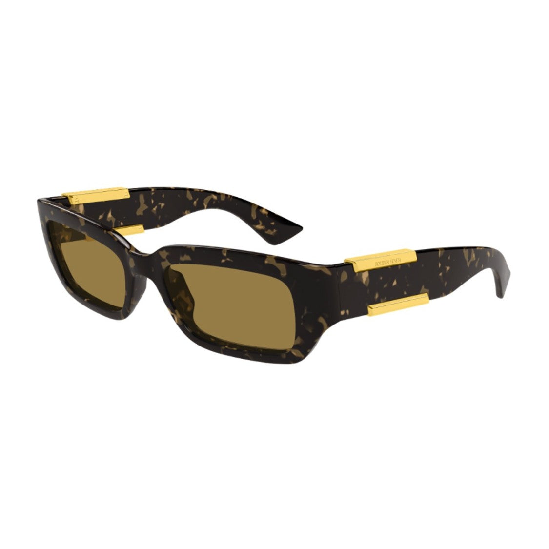 Bottega Veneta Havana Bv1406s Ribbon Bio-Injected Rectangular Sunglasses