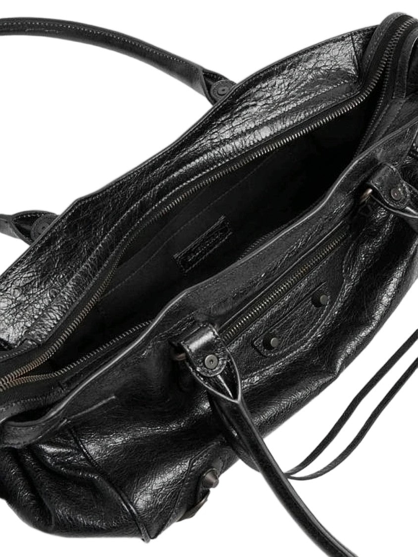Balenciaga Textured Lambskin Leather Tote Bag