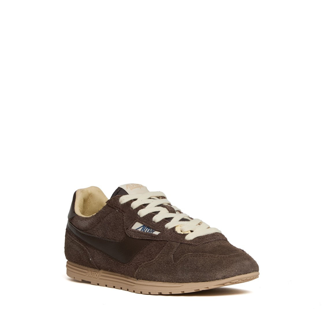Autry Windspin Low Sneakers In Suede/Ebony Leather