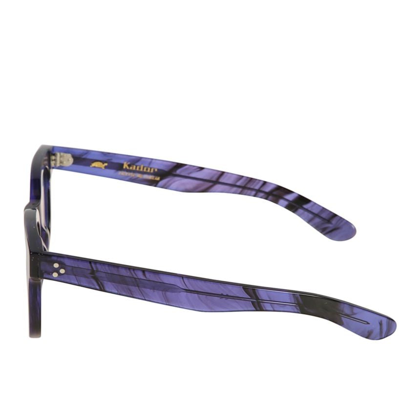 Kador Heritage Square Frame Sunglasses With Marbled Deep Purple Pattern