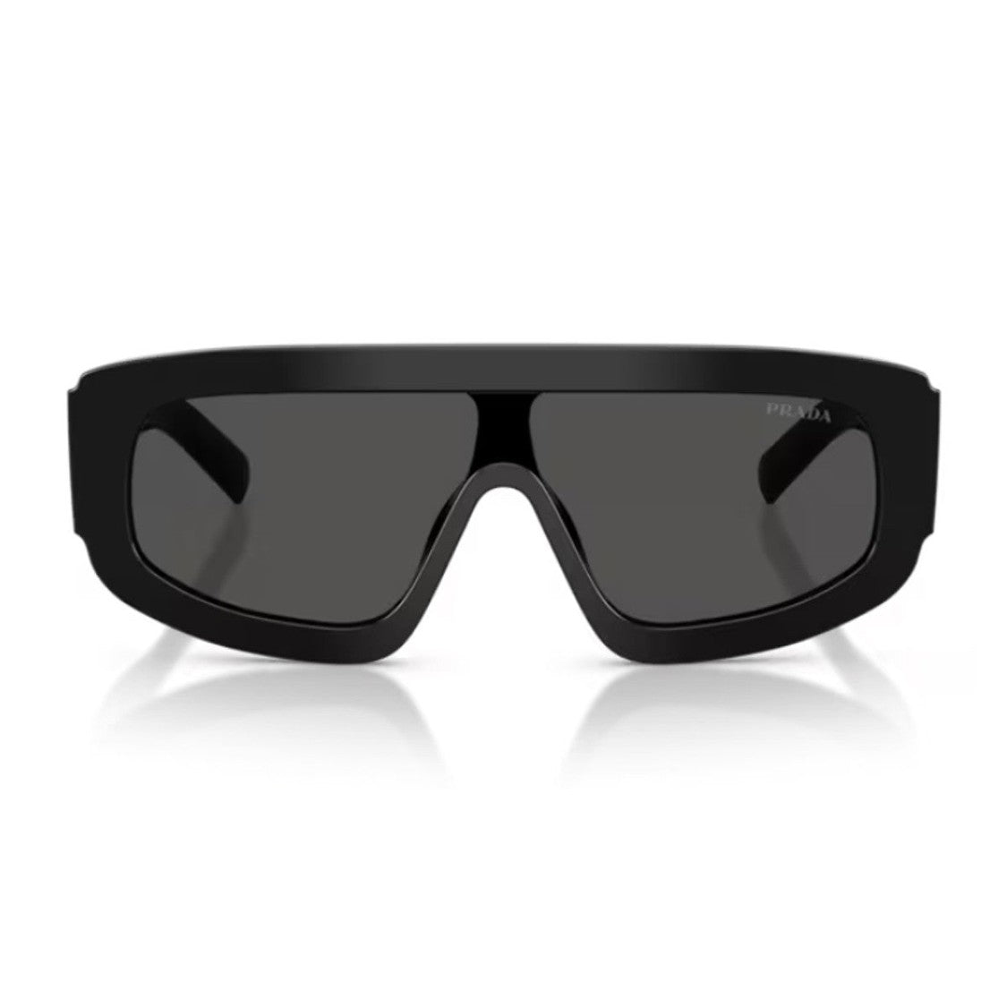 Prada Black Architectural Mask Acetate Pilot Sunglasses