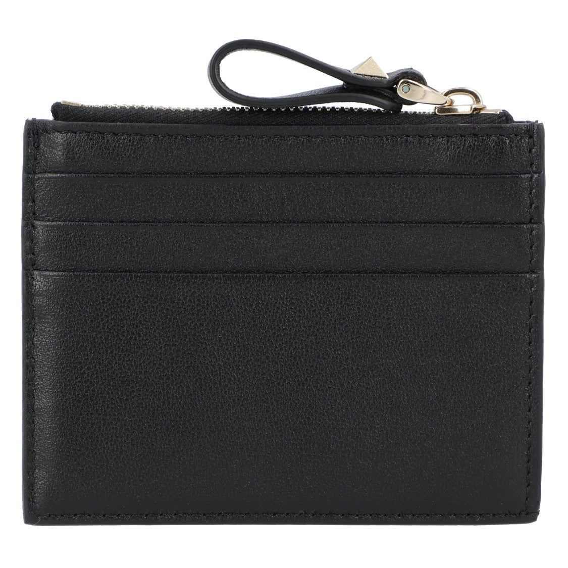 Valentino Rockstud Calfskin Card Wallet